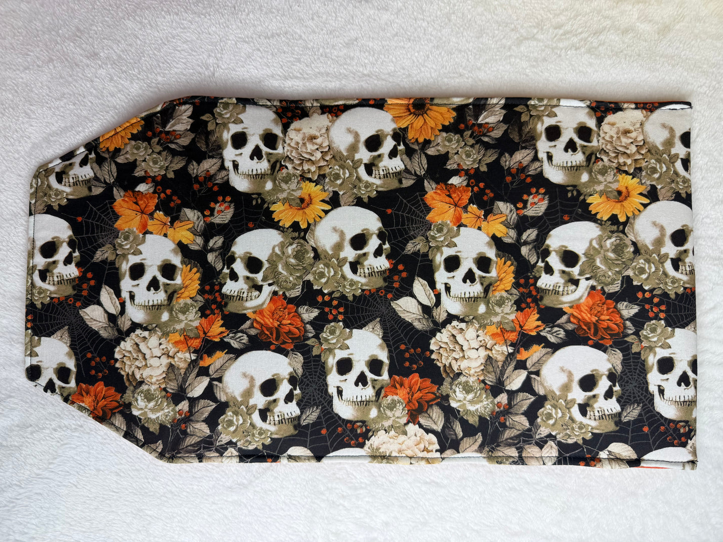 Orange Floral Skulls