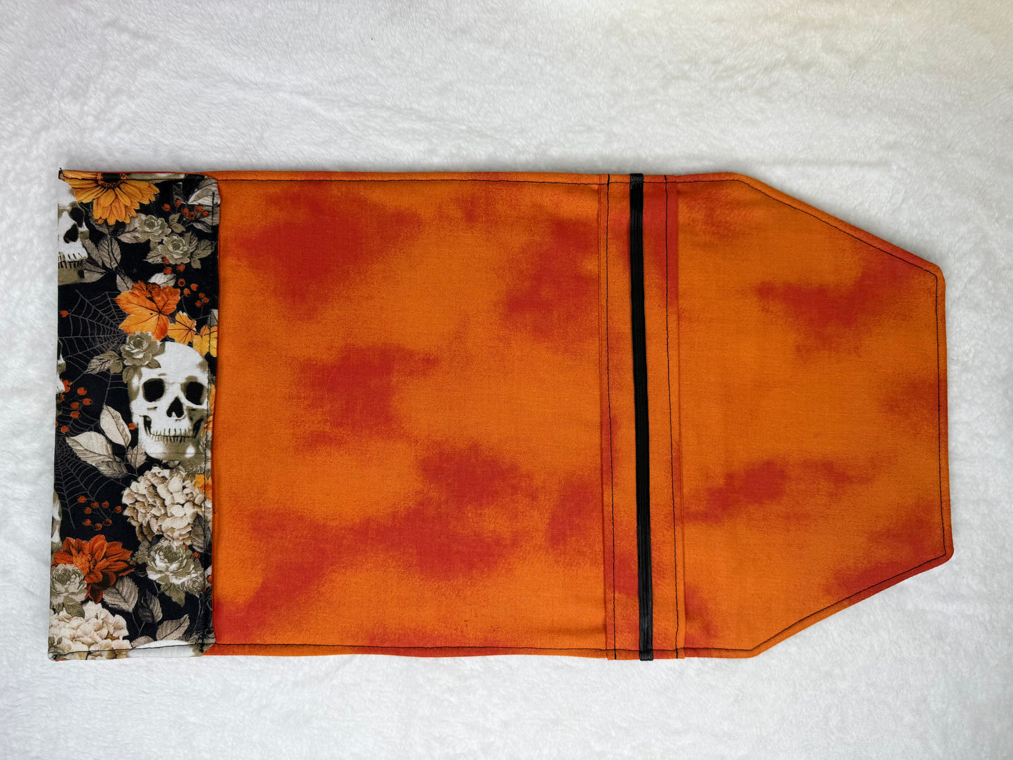 Orange Floral Skulls
